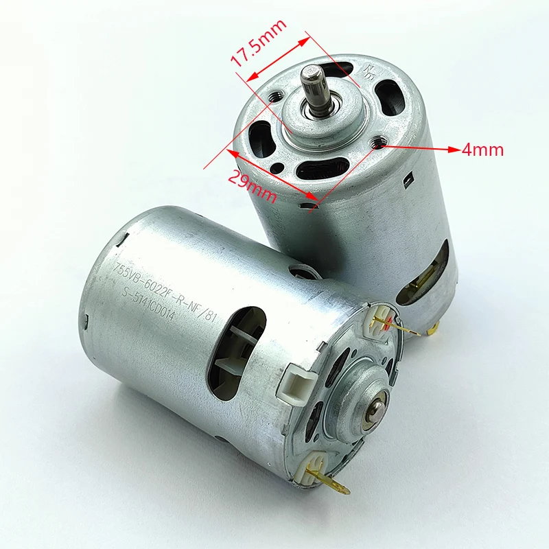 RS-755SH-6022 DC 12V 14.4V 18V 18700RPM High Speed Power Front Ball Bearing RS-755 Motor Electric Drill Garden Tool Motor - view 4