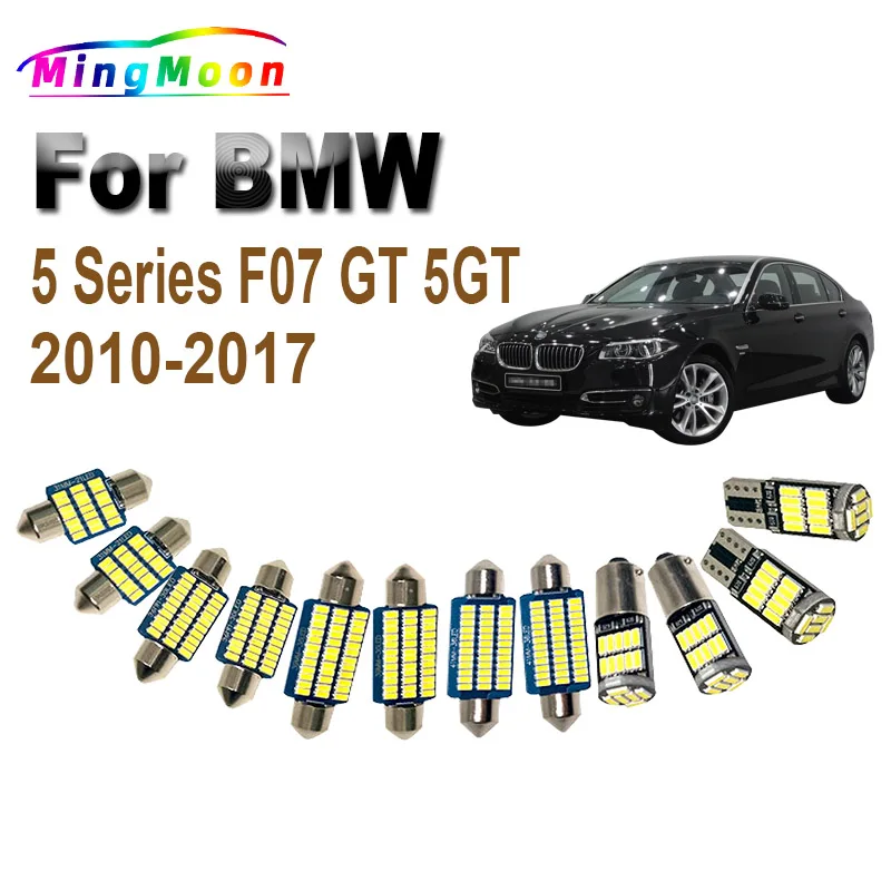 26Pcs For BMW 5 Series F07 GT 5GT 528 530 535 550 2010-2013 2014 2015 2016 2017 LED Interior Dome Foot Door Sun Visor Light Kit