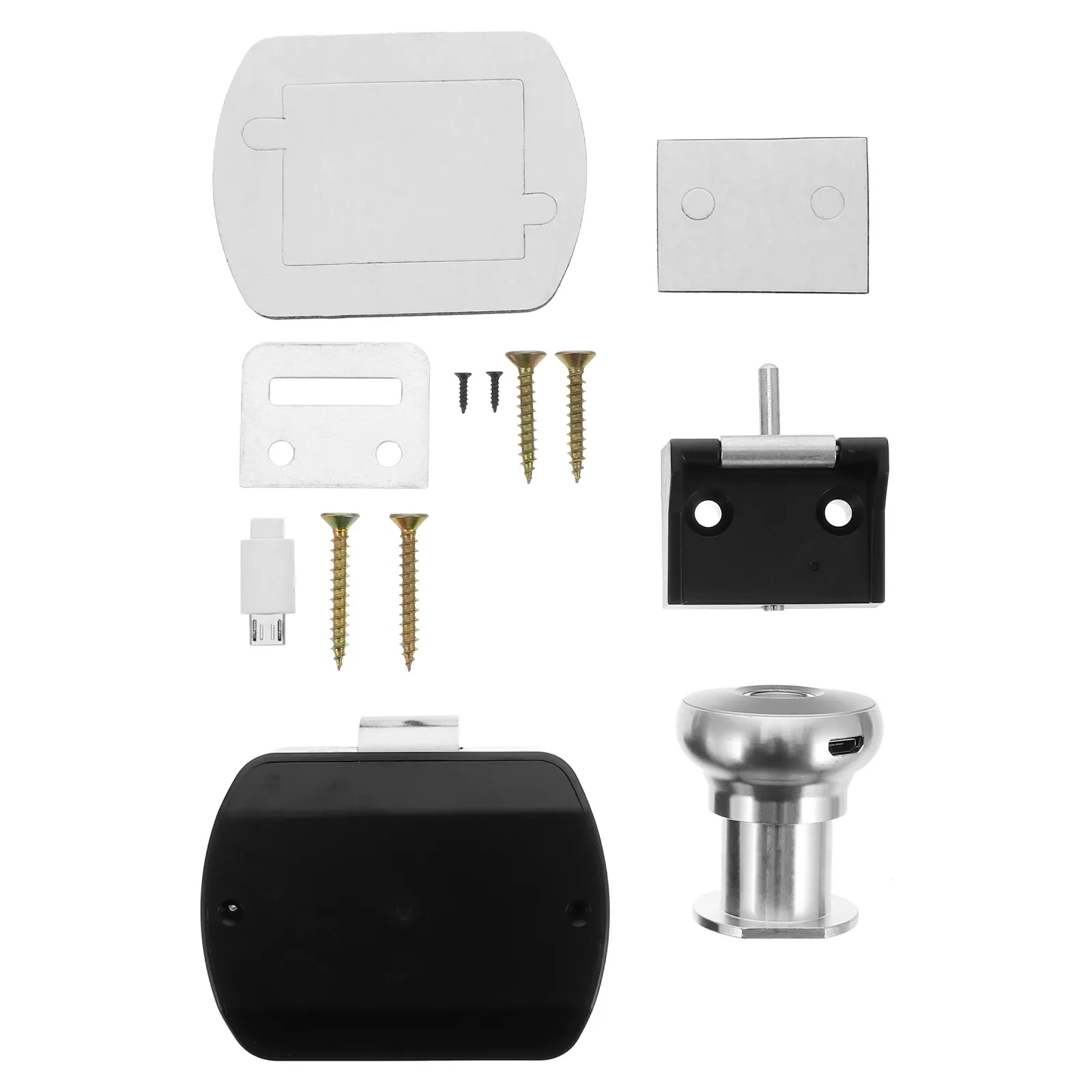 

1Pcs High Durability Fingerprint Unlocking Drawer Lock USB Charging Intelligent Security Lock for Cabinet Door Storage Safety