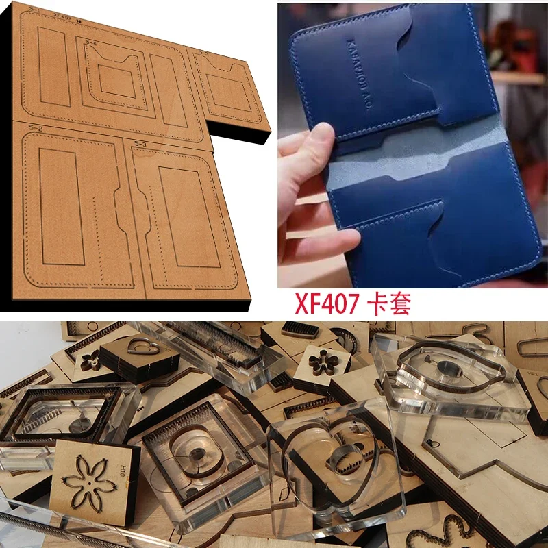 

New Japan Steel Blade Wooden Die Half Fold Card Bag/wallet Leather Craft Punch Hand Tool Cut Knife Mould XF407