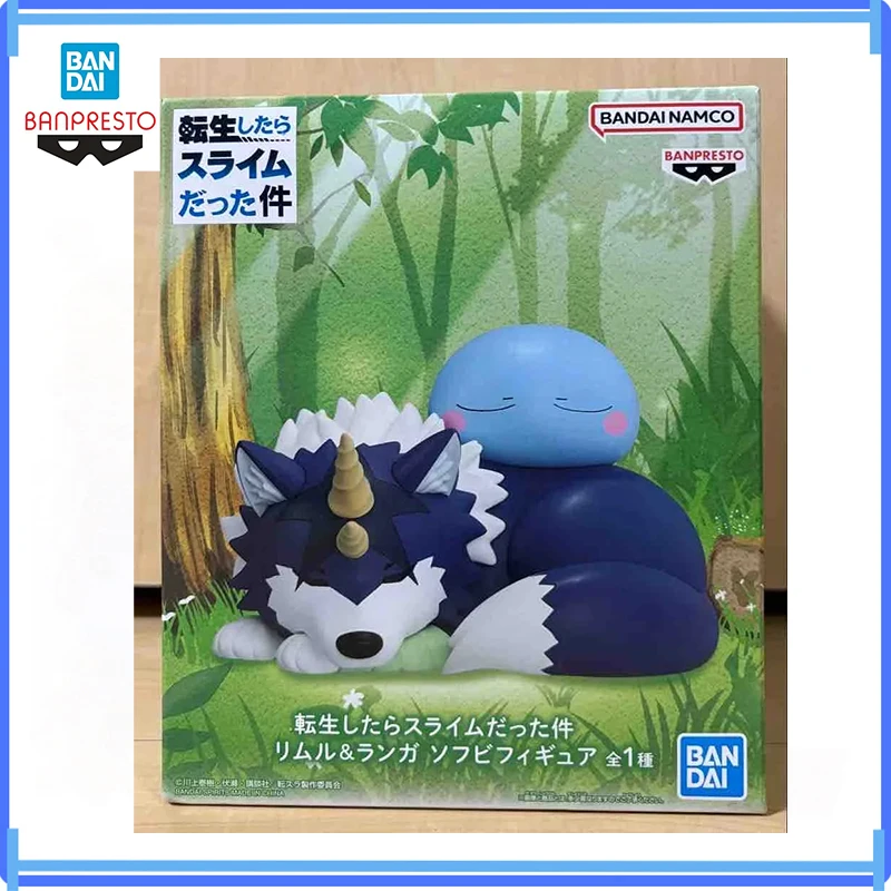 Bandai en stock: Figura de vinilo suave Banpresto de That Time I Got Reincarnated As A Slime, modelo Rimuru Tempest Ranga, juguetes en caja.