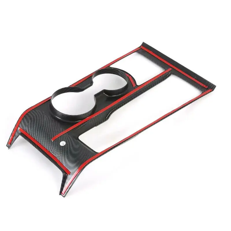 ABS Carbon Fiber Central Console Gear Shift Box Panel Cover Trim For HYUNDAI Tucson 2019-2020