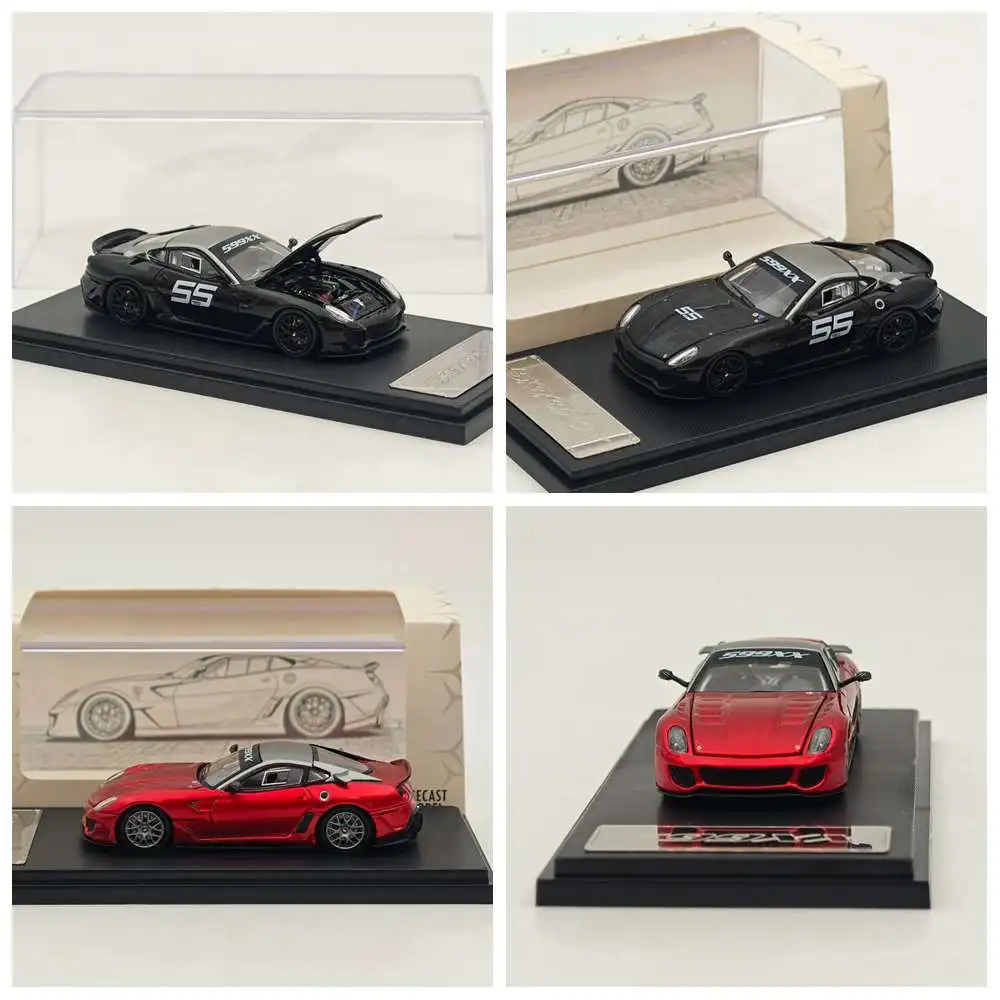 

RM 1/64 599XX Racing Sports Model Diecast Metal Car with Openable Hood Collection Toy Vehicle Models