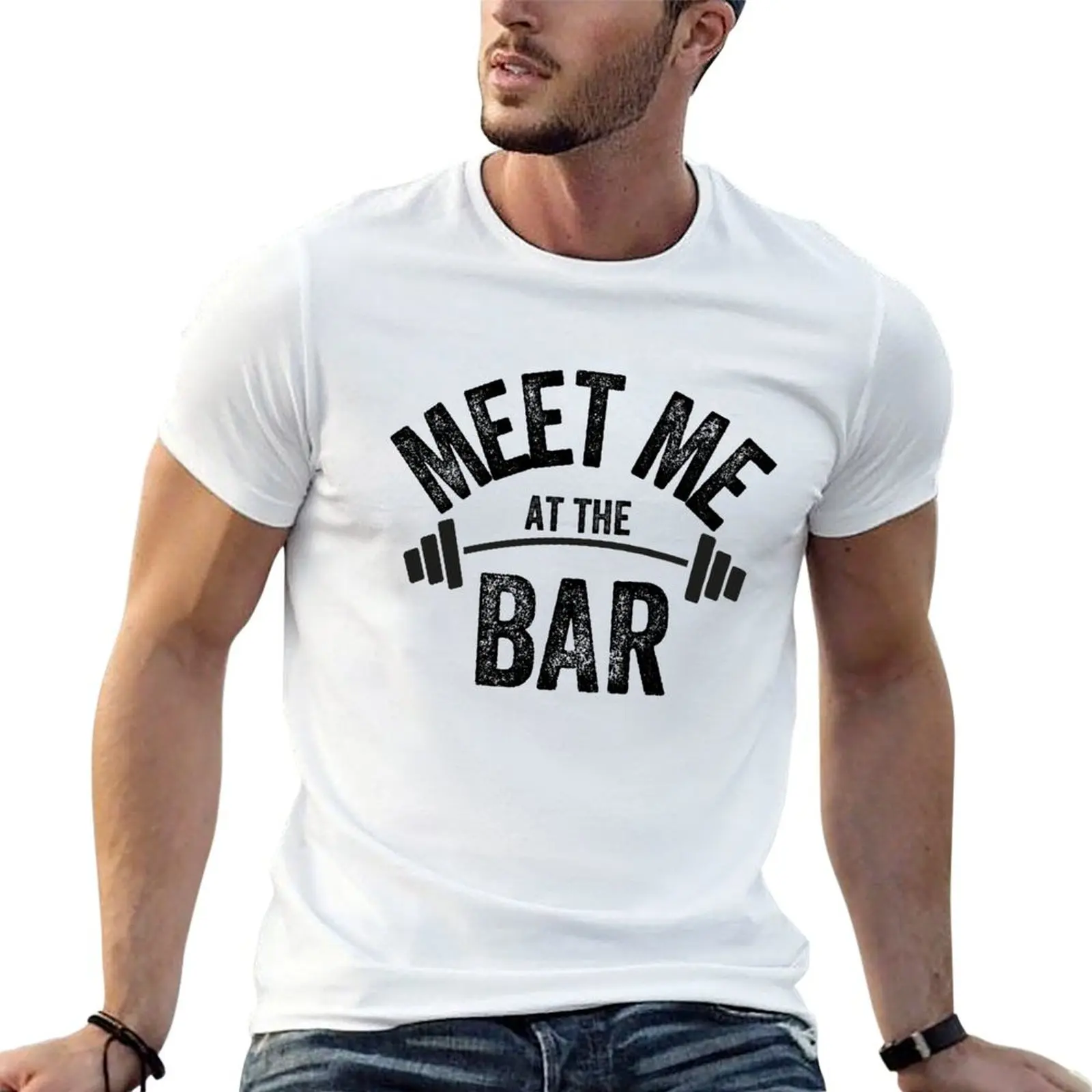 Camiseta Meet Me At The Bar, camiseta para hombre, 100% algodón, marca de lujo, camiseta para hombre, camiseta 100% de algodón, camiseta informal para hombre
