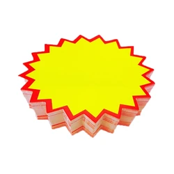 Small Explosion Paper Card Board Pop Up Advertising Signage Merchant Name Tag Medium Blank For Price Display