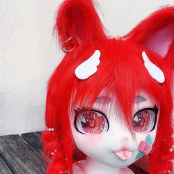 Premade Fursuits Head Dog Kigurumi Headpiece Furry Cosplay Costumes Animal Furries Partial Fursuit  Lolita Party Full Head Mask
