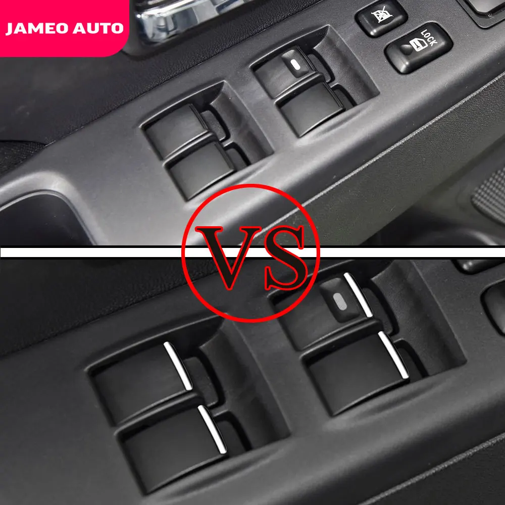 Car Windows Lift Switch Button Sticker Door Cover Trim Interior Decoration for Mitsubishi Outlander 2007-2012 ASX 2013-2015