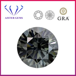 Grijze Moissanite losse steen VVS1 gecertificeerde Moissanite Lab Diamond 0,5-5,0 ct Pass Diamond Tester met GRA-certificaat