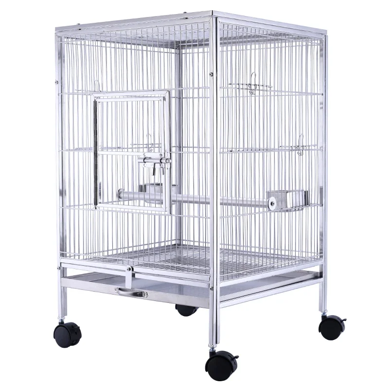 Rabbit Outdoor Bird Cages Aviary Pet Aviary Parrots Playground Stainless Steel Bird Cages Bird Supplies