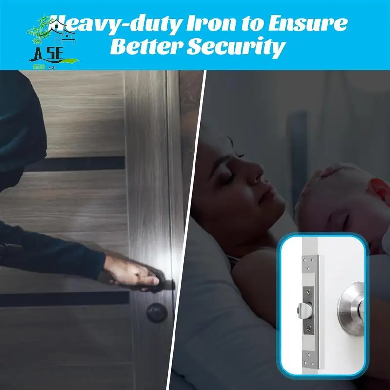 

A05E-2 Pcs Door Latch Guard Plate Outswing Angle Latch Protector Door Latch Cover Latch Shield L Shaped Security