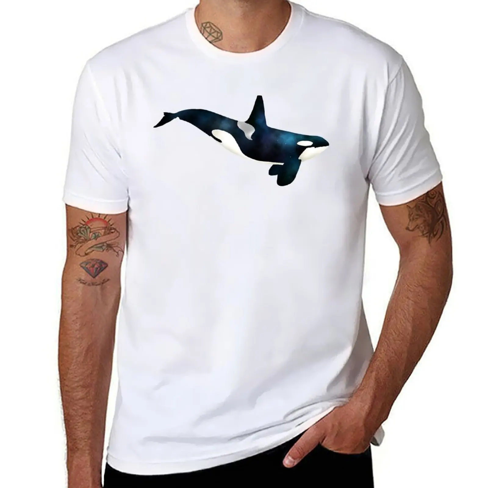 Space orca T-Shirt Large Size Casual Tee Shirt