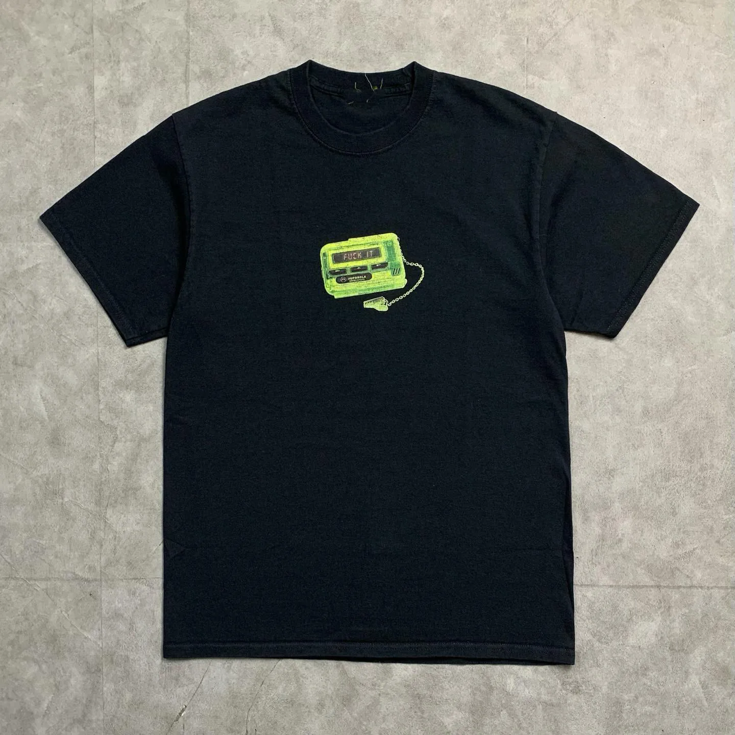Wang Studio Fun Prank Vintage Lazy Style Simple Design Short Sleeve T-Shirt Couple Matching Cotton round Neck Letter Print