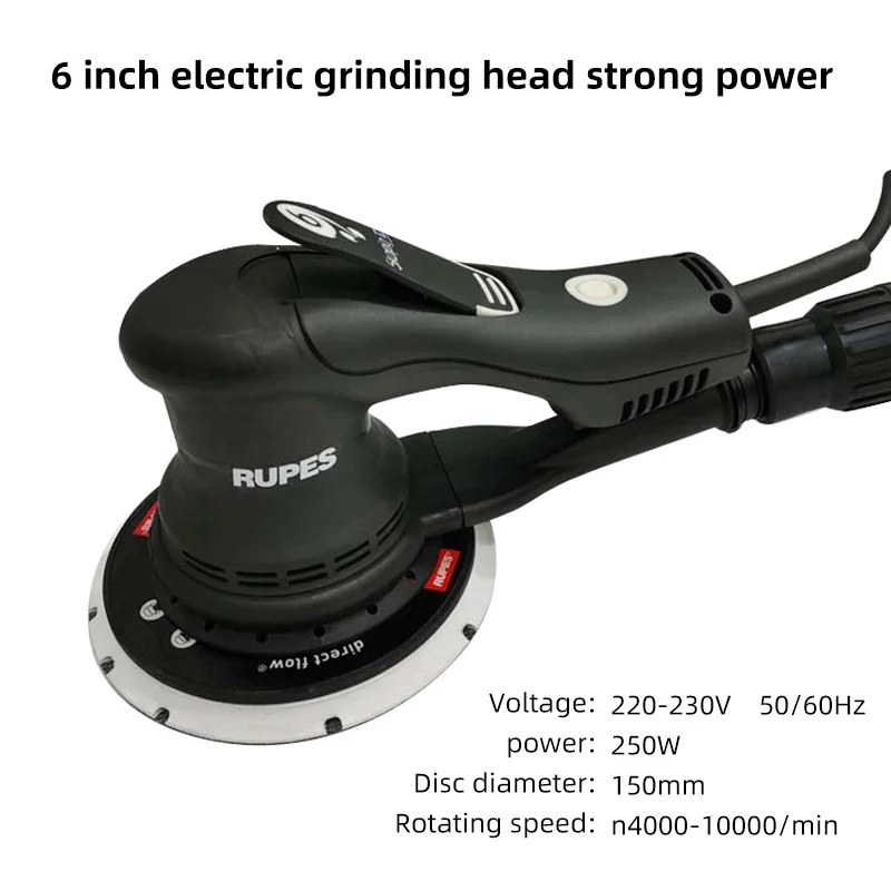 Original Italian Rupes 6-inch  Sander 150MM Multi-function Variable Speed Wired Electric Woodworking Angle Polishing Machine