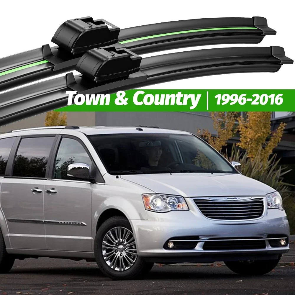 

For Chrysler Town Country 1996-2016 2pcs Front Windshield Wiper Blades 2000 2006 2009 2013 2015 Windscreen Window Accessories