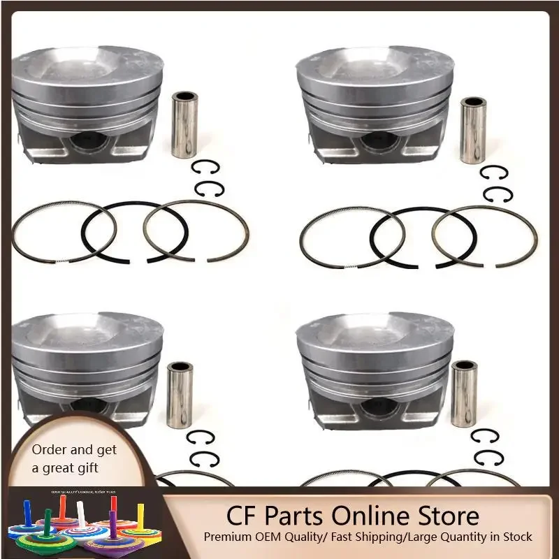 

New 4 Sets STD Piston Kit With Ring 12010-FU420 Fit For Nissan K21 Engine 89MM