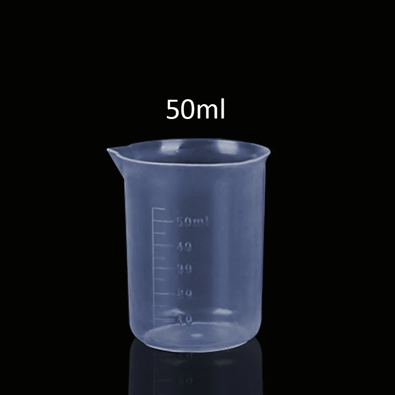 Ensemble de bécherons transparents, échelle transparente, tasse à bec verseur, outil de mesure de cuisson, laboratoire scolaire, étude, 50ml, 100ml, 300ml, 500ml