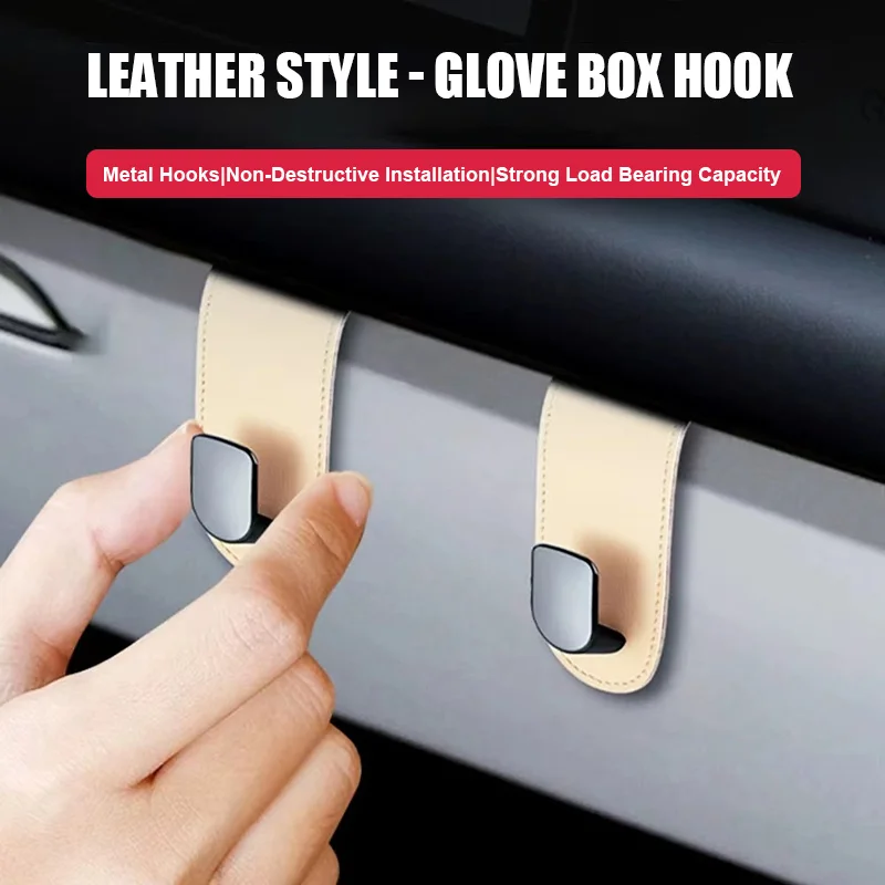 BLALION Car Passenger Glove Box Hook Double Hook Purse Bag Hanger Hidden Storage Hook Universal Large Load-Bearing Hanging Hook