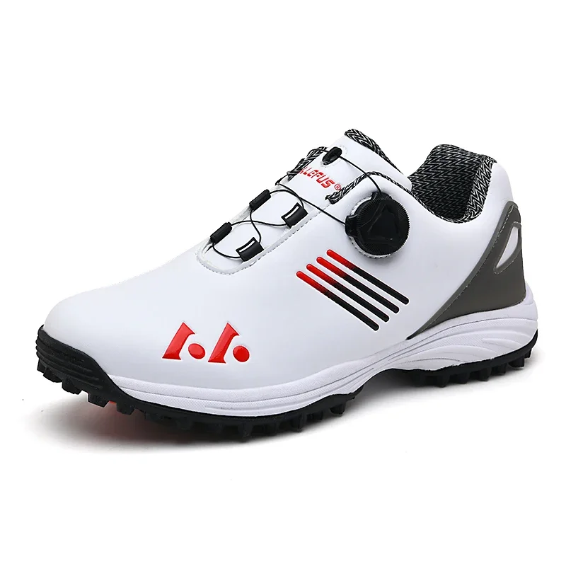 Zapatos De Golf Profesionales Para Hombre, Zapatillas Con Picos De Golf Resistentes Al Agua, Color Blanco y Negro, Entrenadores