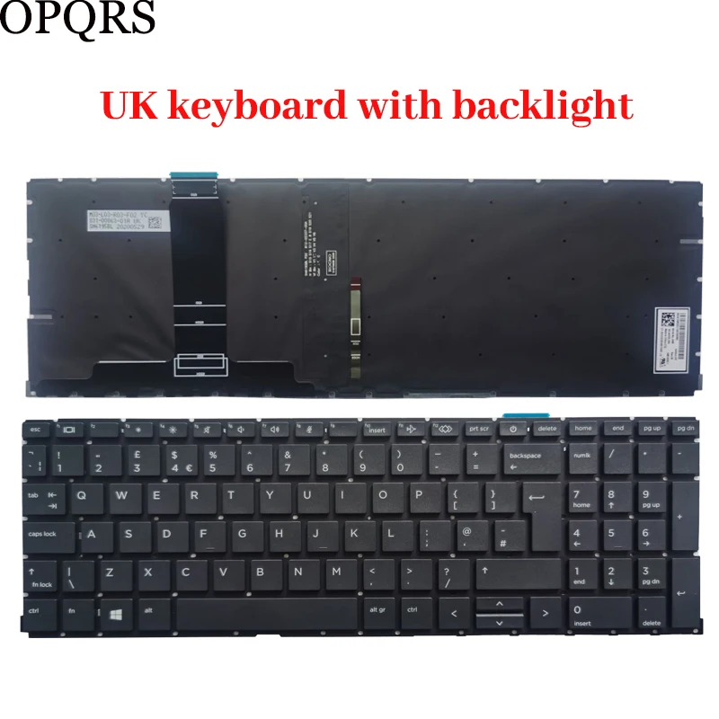 Imagem -05 - Teclado do Portátil para hp 455 450 g8 g9 655 650 g8 g9 Russo Eua Reino Unido Espanhol Espanhol Francês Novo