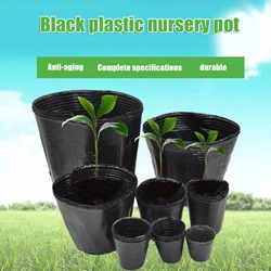 50/100Pcs Plastic Seedlings Starter Pot Black Flexible Plastic Seedling Pots for Starting Seedlings Succulents Seedling Bag
