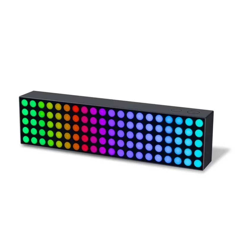 

【Livraison Rapide】Умная лампа RGB Wi-Fi Bluetooth-соединение Синхронизация музыки Попередняя настройка часов Смайлик с буквами