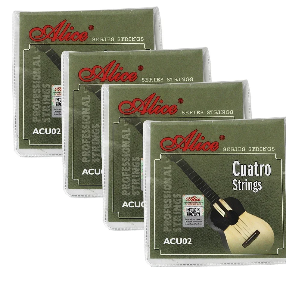 Alice 10 Sets ACU02 Cuatro Strings Black Nylon for Cuatro Practice D Tuning 4 Strings Cuatro Accessories