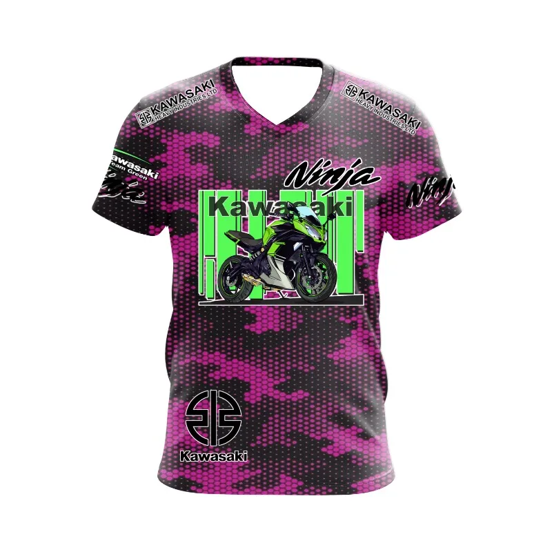 2025 كاواساكي دراجة نارية شعار Z الرجال الصيف التجفيف السريع امتصاص العرق تي شيرت ، النشاط في الهواء الطلق تي شيرت ، الشارع عادية #2