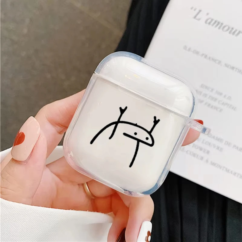 재미있는 성냥개비 라인맨 에어팟 4세대 3세대 2세대 프로용 투명 이어폰 케이스, 에어팟 2 3 1용 소프트 커버 보호 액세서리 쉘