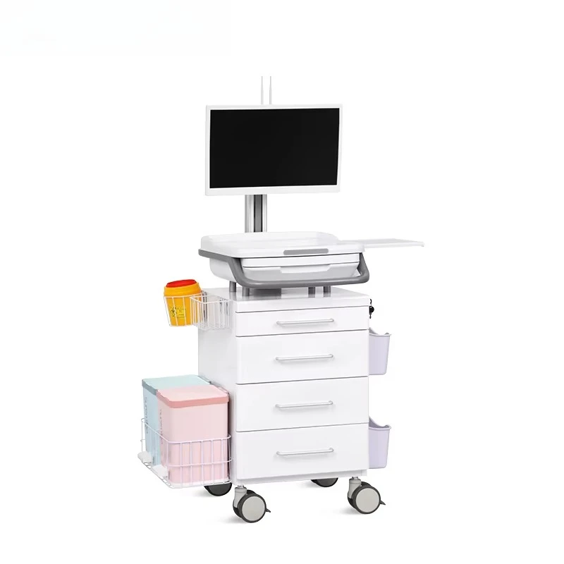 

SKR-R01 SAIKANG Мобильная рабочая станция Компьютерная тележка Больница Медицинская информационная компьютерная тележка с выдвижным ящиком