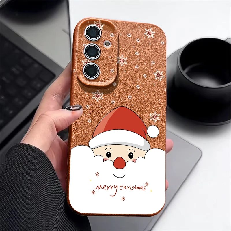 Weihnachten Santa Claus Fall Für Samsung Galaxy A17 A56 A36 A26 A55 A16 A15 A54 S25 Rand S24 FE S23 S22 Ultra Plus TPU Telefon Abdeckung