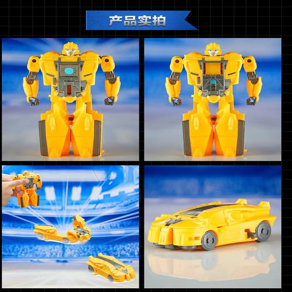 Klassieke Hasbro Transformers Origin Gear One Step Transformation Bumblebee Cartoon Anime Beweegbare Humanoïde Speelgoed Model Verjaardagscadeau