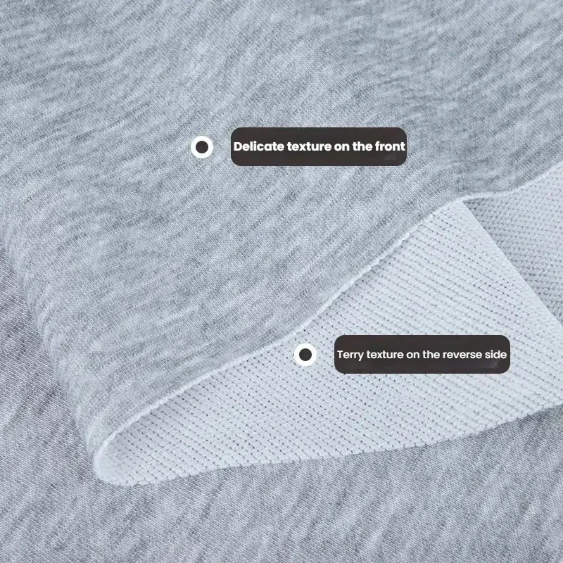 

Solid Color Imitation Cotton Elastic Knitted Sweatshirt With Small Looped Fabric, Thickened Dress, Sportswear Pants, Fabric