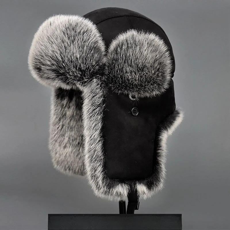 Zimowe czapki bomberki w stylu koreańskim, wiatroodporne czapki narciarskie, pluszowe czapki damskie i męskie do pracy na zewnątrz, grubsze czapki utrzymujące ciepło z ochroną uszu.