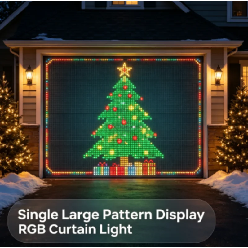 スマートledカーテンライト、rgbカラーチェンジ機能、アプリで操作、音楽連動、寝室の背景装飾、屋内クリスマスデコレーション