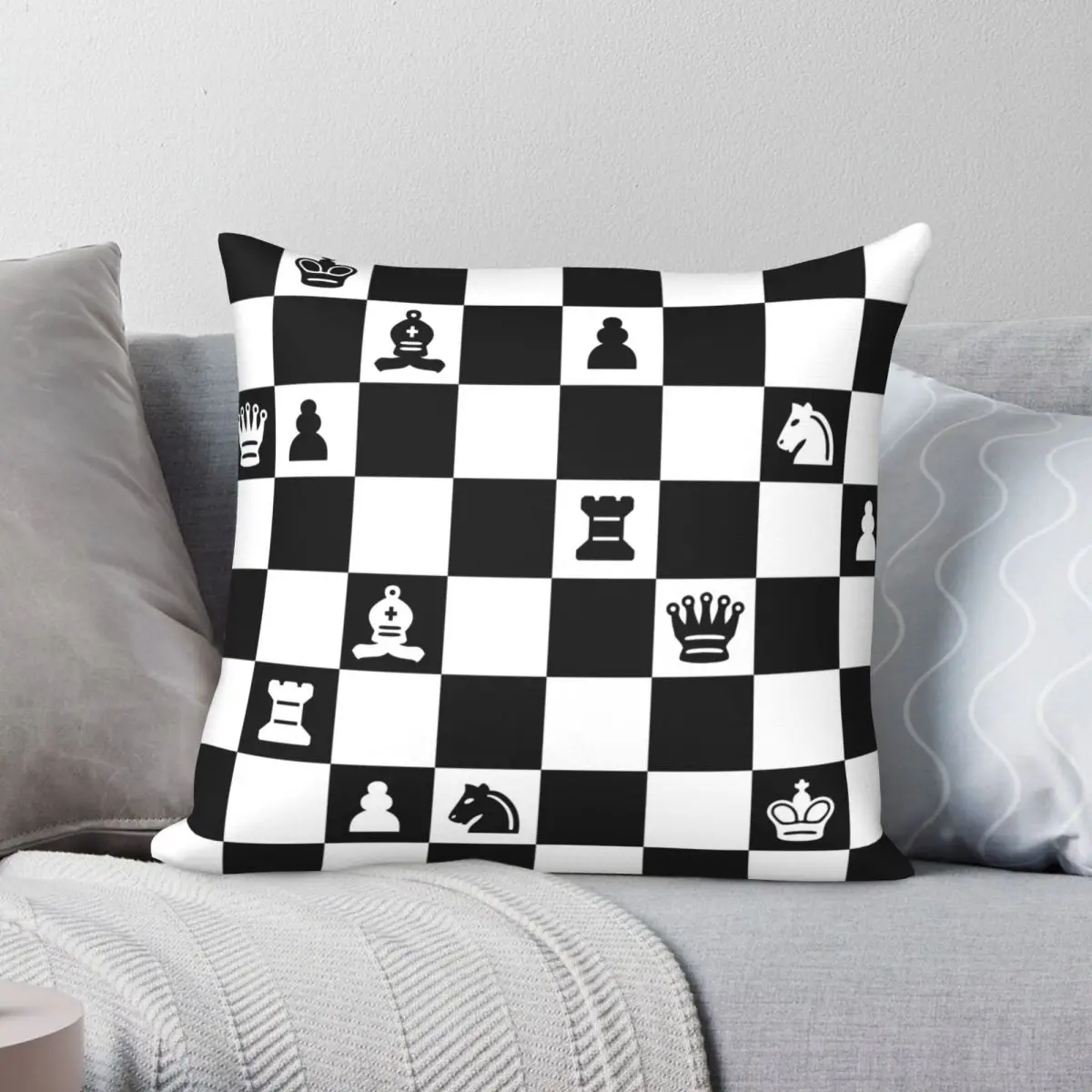 Chess You Only Live Once Pillowcase Polyester Linen Velvet Printed Zip Decor Throw Pillow Case Sofa Cushion Cover Wholesale