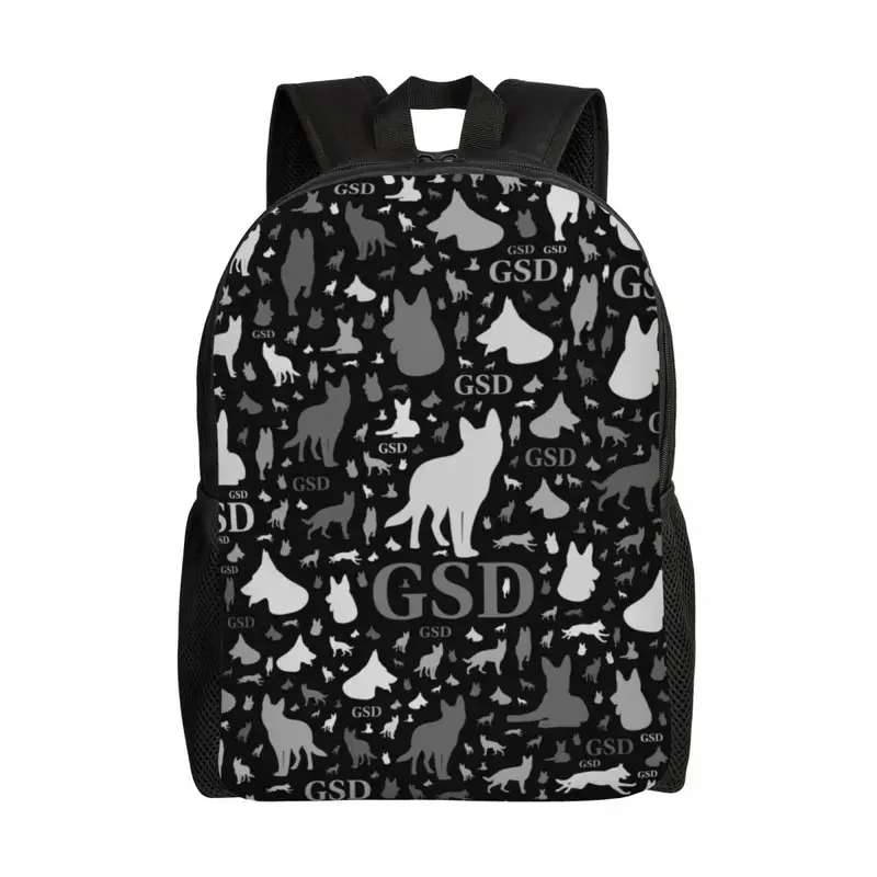 

German Shepherd GSD Backpacks for Men Women Waterproof School College Alsatian Wolf Dog Bag Print Bookbags