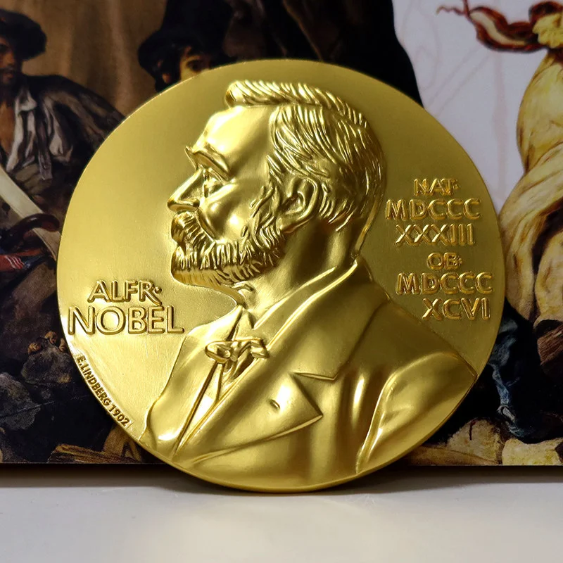 Nobel Prize Medal Commemorative Medal Original 1:1 Replica 3D Relief Portrait Badge Collectible Commemorative Medal 66mm