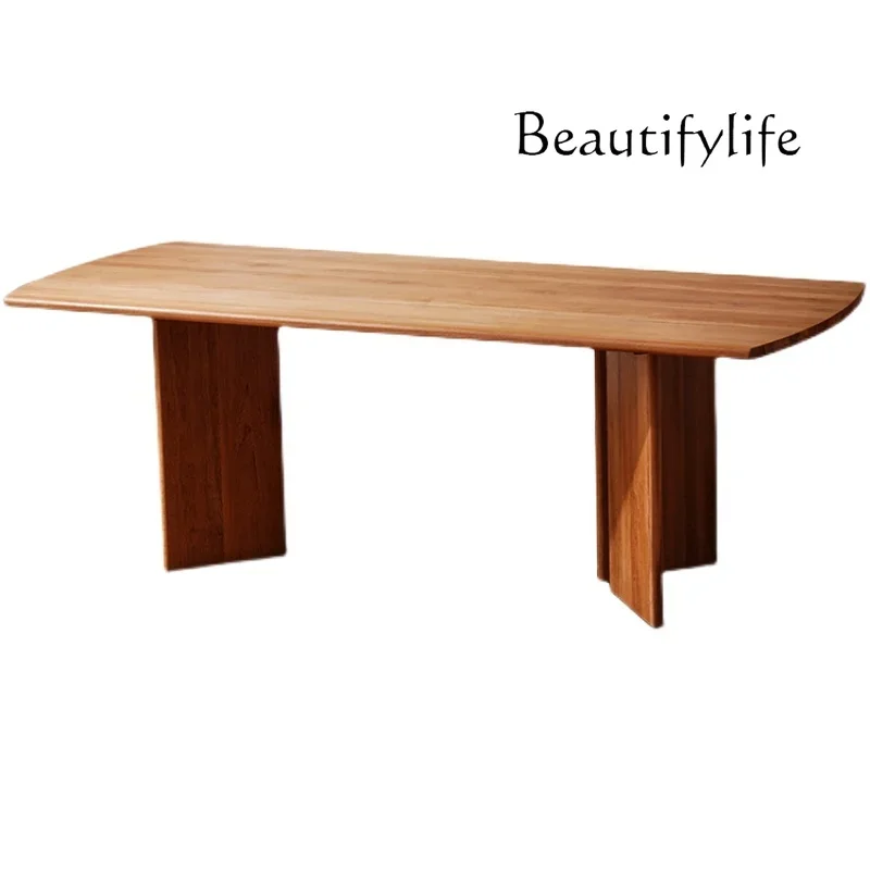 

Nordic imported teak dining table ancient wabi wind rectangular table multi-purpose workbench dining table