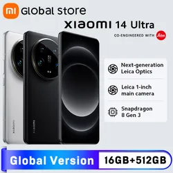 글로벌 버전 샤오미 14 울트라 스마트폰, 16GB RAM, 512GB ROM, 스냅드래곤 8 Gen 3, 120Hz, 6.73 인치 AMOLED 라이카 카메라, 50MP 90W