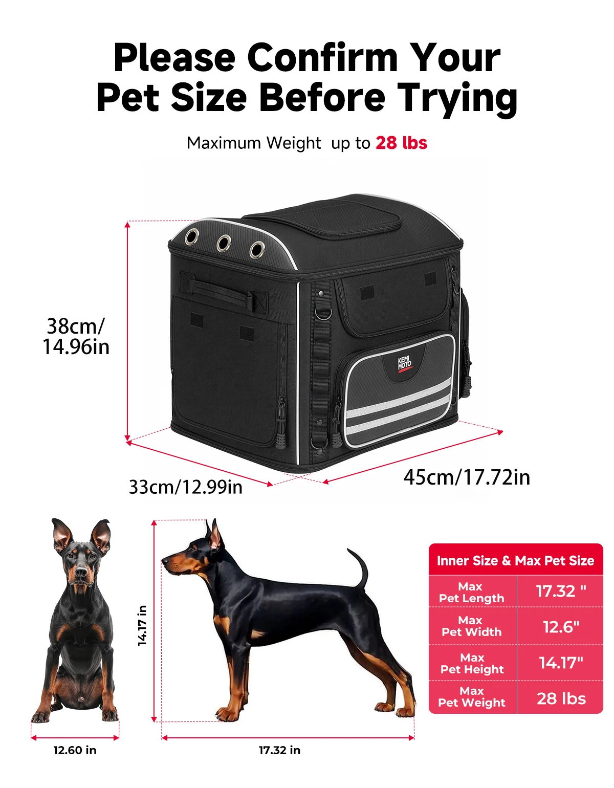 Motorcycle Pet Carrier Bag Dog Cat Bag for Street Glide Road King Electra Glide Passenger Seat Luggage Rack Touring Trike Models