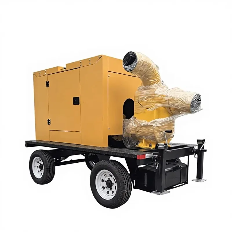 Flood Control Pump Truck Self Priming Design 8m Suction Height Mobile Pump For Reservoir Overflow Flood Diversion Treatment
