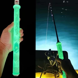 1PC 1 pc Luminous Glowing Silicone Anti-slip Fishing Rod Handle Sleeve Cover for Night Fishing Outdoor Activities