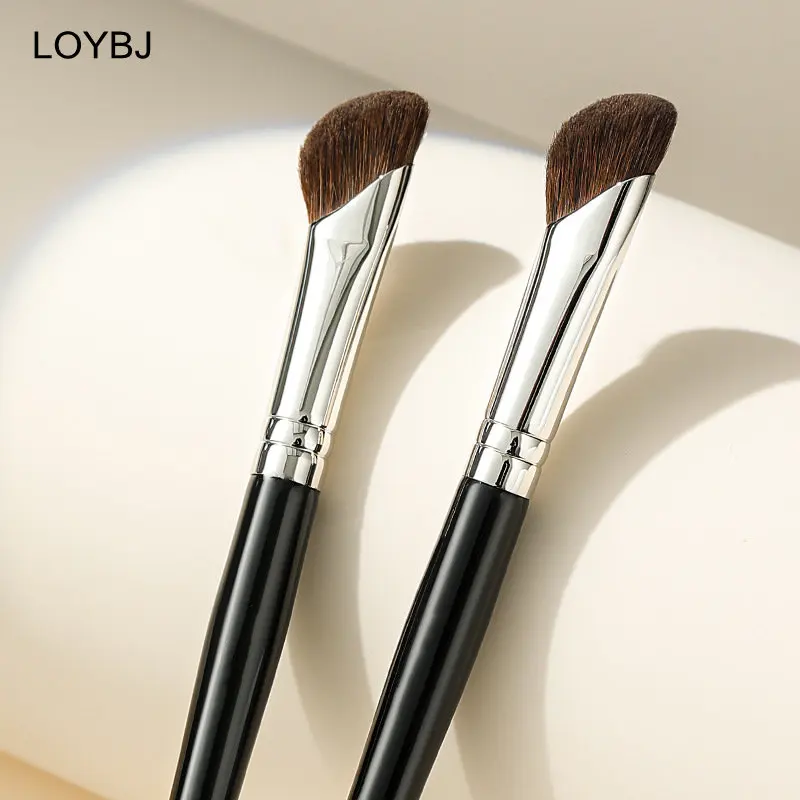 LOYBJ Nose Shadow Brush Eyeshadow Makeup Brushes Wing of Nose Bronzer Contour Eye Area Soft Horse Hair Cosmetic Blending Tools