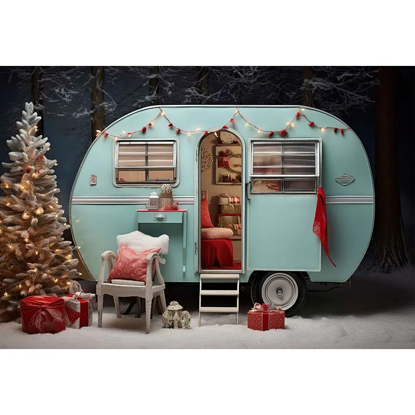 Mehofond 겨울 크리스마스 장식 배경, 야외 숲 눈 덮인 어린이 초상화 사진 배경, 사진 스튜디오 포토콜 소품