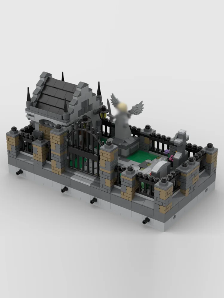 871PCS City appearance combination DIY can be spliced MOC-81940 Medieval modular building blocks Toy Gift 41: Cemetary