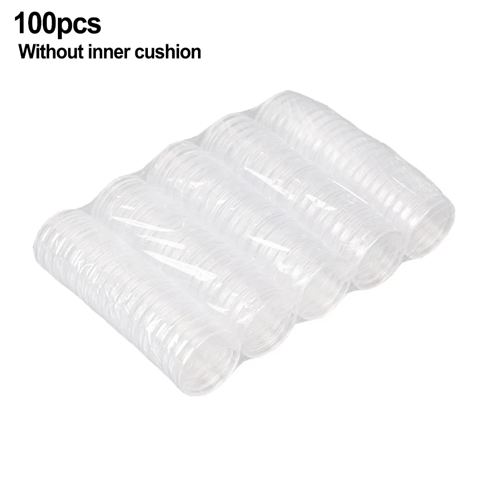 100 Count Clear Coin Capsules for 30mm Built with Super Thick Plastic and Precision Edge Trimming for Collector Safety