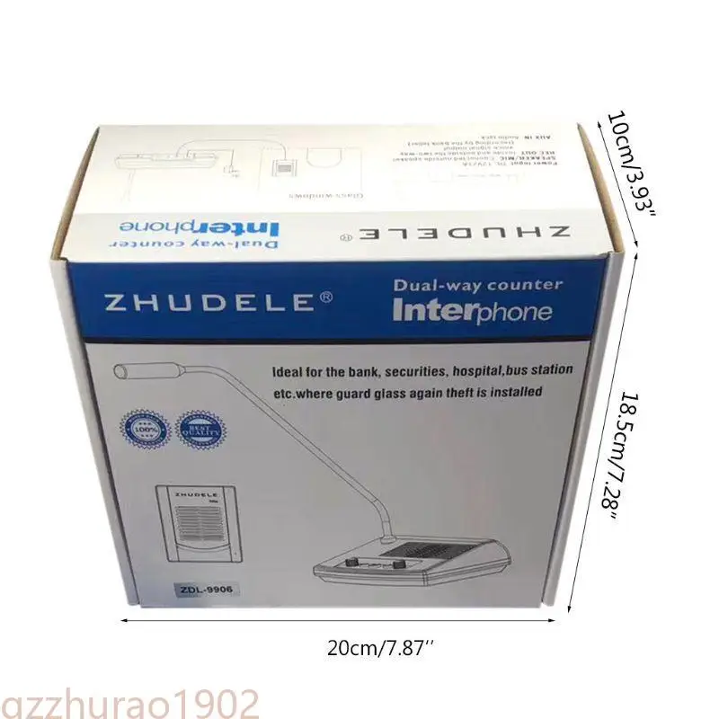 97QB 2way Window Intercom Counter Interphone Zero-Touch para bilhete da estação loja