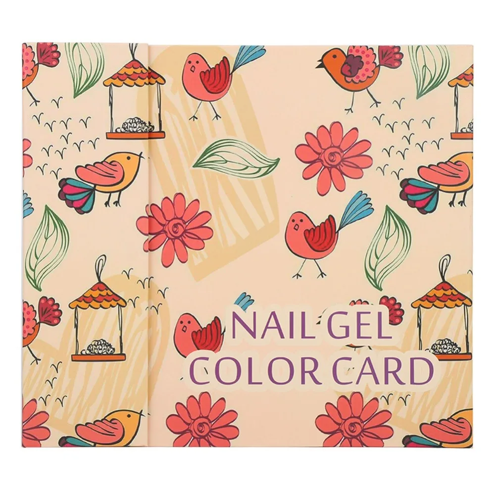 120 Colors False Nail Tips Nail Color Display Book Cardboard Organizer Replaceable Color Swatches Nail Gel Color Card