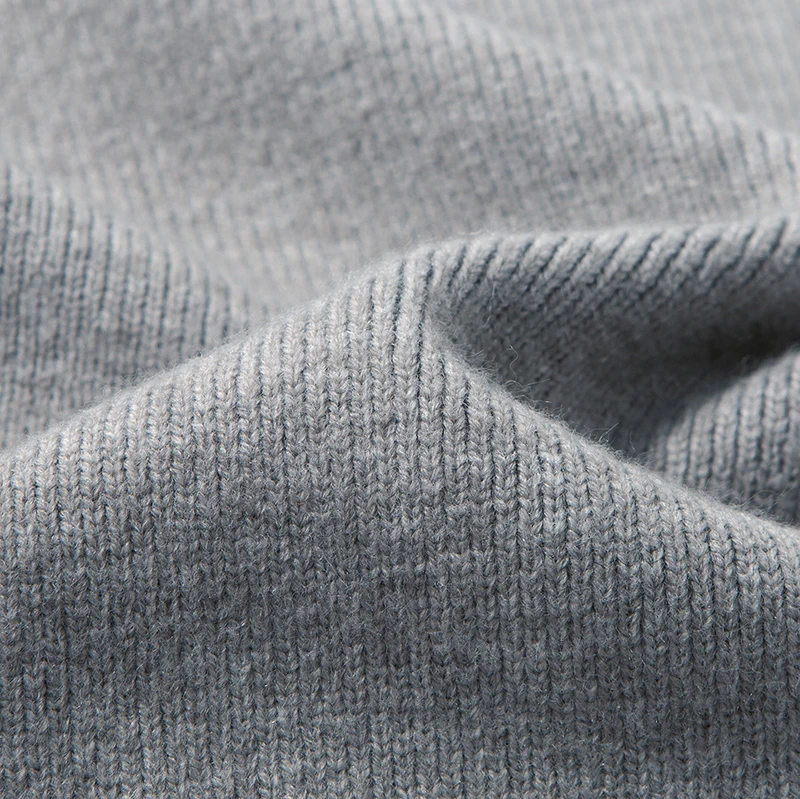 Luxusmarke Herren Halbhoher Kragen Pullover Herbst Neu Gestrickter Cardigan Jacquard Einfarbig Langarm Mode Lässige Herrenbekleidung – Detail 12