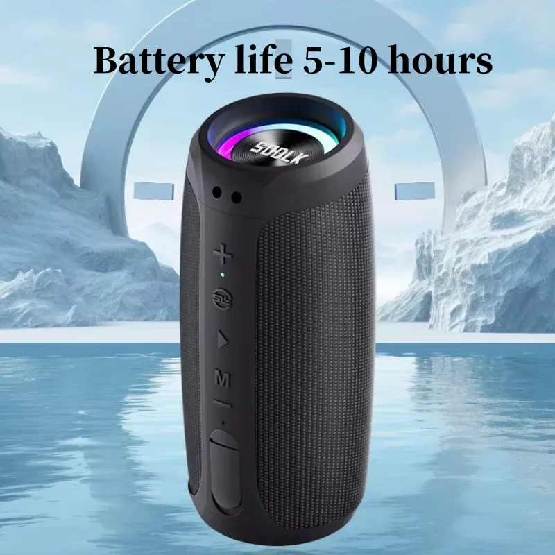 

SODLK T29 Portable Bluetooth Speaker Outdoor Waterproof Subwoofer 3D Stereo Surround Sound Deep Bass 60W High Power Sound Box